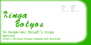 kinga bolyos business card